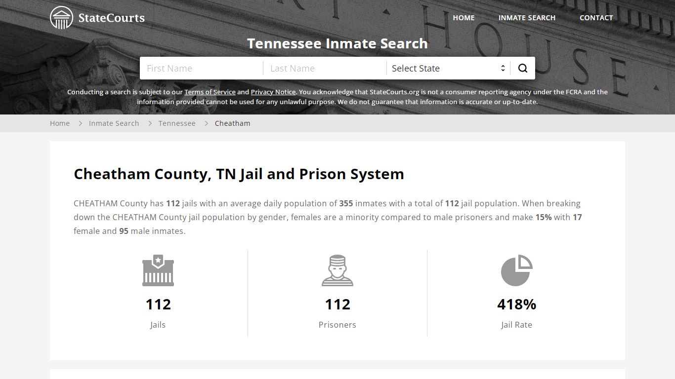 Cheatham County, TN Inmate Search - StateCourts